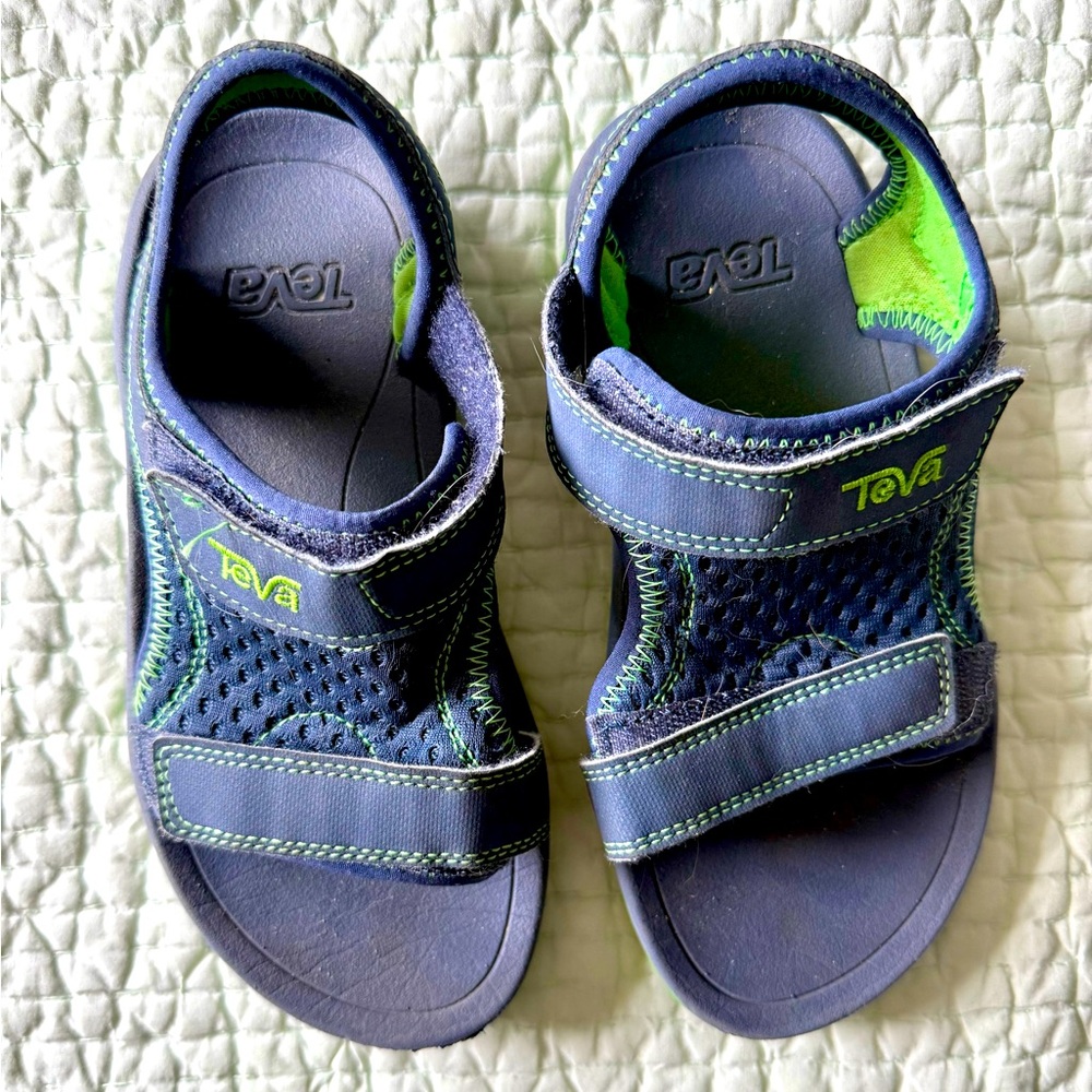 Teva Psyclone Kids' Blue and Lime water Sandals Little Kid 1 / UK 13